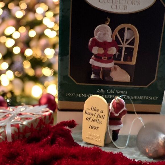 Hallmark Keepsake Jolly Old Santa Miniature Keepsake Of Membership Ornament NWB - Picture 3 of 5